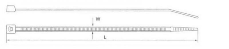 60/80/100/120/150/200mm White Black Cable Wire Zip Ties