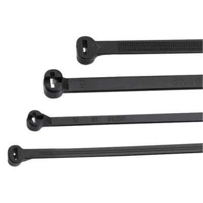 Manufacturer 5*300 Black Nylon Wire Metal Inlay Cable Tie