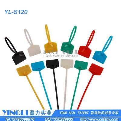 Disposable Colorful Customized Hot Stamp Marking PA Nylon Label Cable Tie Security Plastic Seal