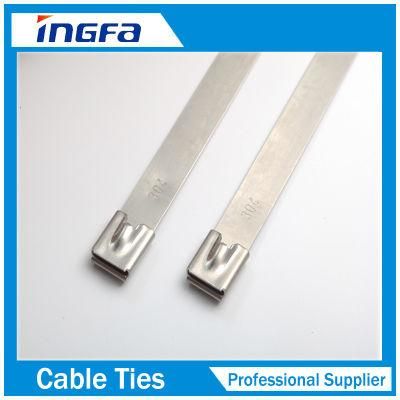 300mm*4.6mm Stainless Steel316 Self Locking Ball Lock Cable Ties Accept Customized